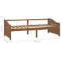 Sofá cama 3 plazas madera maciza de pino marrón miel 90x200 cm de vidaXL, Camas y somieres - Ref: Foro24-322166, Precio: 84,1...