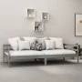 Sofa bed with solid pine wood mattress gray 90x200 cm by vidaXL, Beds and slatted bases - Ref: Foro24-3083556, Price: 217,82 ...
