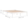 Estructura de cama de madera maciza de pino blanca 200x200 cm de vidaXL, Camas y somieres - Ref: Foro24-810038, Precio: 94,20...
