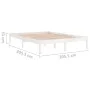 Massives Bettgestell aus weißem Kiefernholz, 200 x 200 cm von vidaXL, Betten und Lattenroste - Ref: Foro24-810038, Preis: 93,...