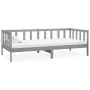 Sofa bed with solid pine wood mattress gray 90x200 cm by vidaXL, Beds and slatted bases - Ref: Foro24-3083606, Price: 227,75 ...