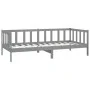 Sofa bed with solid pine wood mattress gray 90x200 cm by vidaXL, Beds and slatted bases - Ref: Foro24-3083606, Price: 227,75 ...