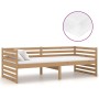 Sofá cama y colchón madera pino maciza marrón miel 90x200 cm