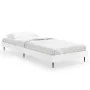 Glossy white engineered wood bed frame 75x190 cm by vidaXL, Beds and slatted bases - Ref: Foro24-832311, Price: 83,54 €, Disc...
