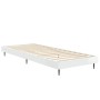Glossy white engineered wood bed frame 75x190 cm by vidaXL, Beds and slatted bases - Ref: Foro24-832311, Price: 84,81 €, Disc...