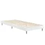 Glossy white engineered wood bed frame 75x190 cm by vidaXL, Beds and slatted bases - Ref: Foro24-832311, Price: 83,54 €, Disc...