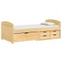 Sofá cama con 5 cajones madera maciza pino IRUN 90x200cm