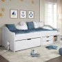 Sofa bed with 3 drawers solid white pine wood IRUN 90x200cm by vidaXL, Beds and slatted bases - Ref: Foro24-3185214, Price: 3...