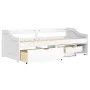 Sofa bed with 3 drawers solid white pine wood IRUN 90x200cm by vidaXL, Beds and slatted bases - Ref: Foro24-3185214, Price: 3...