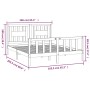 Bed frame with white pine wood headboard 160x200 cm by vidaXL, Beds and slatted bases - Ref: Foro24-3188177, Price: 154,00 €,...