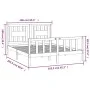 Bed frame with white pine wood headboard 160x200 cm by vidaXL, Beds and slatted bases - Ref: Foro24-3188177, Price: 147,74 €,...