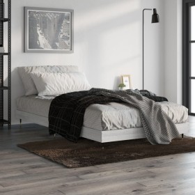 Estructura de cama madera de ingeniería gris Sonoma 90x200 cm