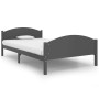 Dark gray solid pine wood bed frame 120x200 cm by vidaXL, Beds and slatted bases - Ref: Foro24-322048, Price: 160,06 €, Disco...