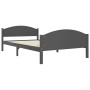 Dark gray solid pine wood bed frame 120x200 cm by vidaXL, Beds and slatted bases - Ref: Foro24-322048, Price: 160,06 €, Disco...
