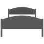 Dark gray solid pine wood bed frame 120x200 cm by vidaXL, Beds and slatted bases - Ref: Foro24-322048, Price: 160,06 €, Disco...