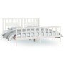 White pine wood bed frame with headboard 200x200cm by vidaXL, Beds and slatted bases - Ref: Foro24-3188187, Price: 158,53 €, ...