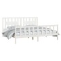 White pine wood bed frame with headboard 200x200cm by vidaXL, Beds and slatted bases - Ref: Foro24-3188187, Price: 158,53 €, ...
