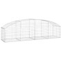 Cesta de gaviones forma arco hierro galvanizado 200x50x40/60 cm