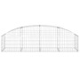 Cesta de gaviones forma arco hierro galvanizado 200x50x40/60 cm