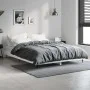 Glossy white engineered wood bed frame 140x190cm by vidaXL, Beds and slatted bases - Ref: Foro24-832279, Price: 112,22 €, Dis...