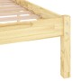 Estructura de cama de matrimonio madera maciza 135x190 cm de vidaXL, Camas y somieres - Ref: Foro24-809992, Precio: 99,73 €, ...