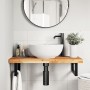 Encimera tocador baño madera acacia acabado aceite 100x40x4 cm