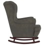 Rocking chair with wooden legs and dark gray velvet stool by vidaXL, Rocking chairs - Ref: Foro24-3121231, Price: 291,84 €, D...