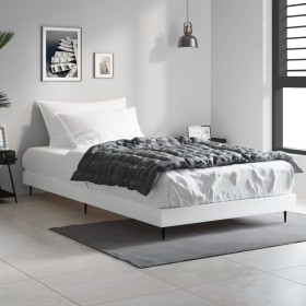 Estructura de cama madera de ingeniería blanca 90x190 cm de vidaXL, Camas y somieres - Ref: Foro24-832301, Precio: 78,23 €, D...