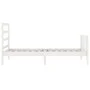 White solid wood bed frame with headboard 90x190 cm by vidaXL, Beds and slatted bases - Ref: Foro24-3191872, Price: 95,72 €, ...