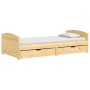 IRUN sofa bed with 2 solid pine wood drawers 90x200cm by vidaXL, Beds and slatted bases - Ref: Foro24-3185207, Price: 204,90 ...