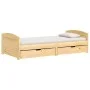 IRUN sofa bed with 2 solid pine wood drawers 90x200cm by vidaXL, Beds and slatted bases - Ref: Foro24-3185207, Price: 201,97 ...