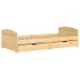 IRUN sofa bed with 2 solid pine wood drawers 90x200cm by vidaXL, Beds and slatted bases - Ref: Foro24-3185207, Price: 204,90 ...