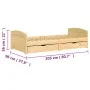 IRUN sofa bed with 2 solid pine wood drawers 90x200cm by vidaXL, Beds and slatted bases - Ref: Foro24-3185207, Price: 201,97 ...