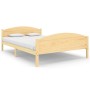 Solid pine wood bed frame 160x200 cm by vidaXL, Beds and slatted bases - Ref: Foro24-322030, Price: 135,47 €, Discount: %