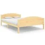 Solid pine wood bed frame 160x200 cm by vidaXL, Beds and slatted bases - Ref: Foro24-322030, Price: 119,12 €, Discount: %