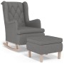 Sessel mit Schaukelfüßen und hellgrauem Stoffhocker von vidaXL, Sessel - Ref: Foro24-3121272, Preis: 271,55 €, Rabatt: %