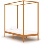 Cama con dosel de madera maciza de pino marrón miel 100x200 cm de vidaXL, Camas y somieres - Ref: Foro24-283257, Precio: 97,7...