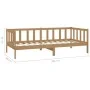 Sofá cama y colchón madera pino maciza marrón miel 90x200 cm de vidaXL, Camas y somieres - Ref: Foro24-3083612, Precio: 295,3...