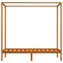 Honey brown solid pine wood canopy bed 100x200 cm by vidaXL, Beds and slatted bases - Ref: Foro24-283257, Price: 96,85 €, Dis...
