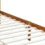 Honey brown solid pine wood canopy bed 100x200 cm by vidaXL, Beds and slatted bases - Ref: Foro24-283257, Price: 96,85 €, Dis...