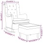 Sessel mit Schaukelfüßen und hellgrauem Stoffhocker von vidaXL, Sessel - Ref: Foro24-3121272, Preis: 271,55 €, Rabatt: %