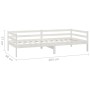 Sofa bed with white solid pine wood mattress 90x200 cm by vidaXL, Beds and slatted bases - Ref: Foro24-3083570, Price: 272,60...
