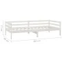 Sofa bed with white solid pine wood mattress 90x200 cm by vidaXL, Beds and slatted bases - Ref: Foro24-3083570, Price: 263,40...