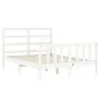 Estructura de cama con cabecero madera maciza blanco 140x190 cm de vidaXL, Camas y somieres - Ref: Foro24-3191887, Precio: 12...
