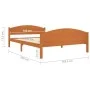 Estructura de cama madera maciza pino marrón miel 160x200 cm de vidaXL, Camas y somieres - Ref: Foro24-322040, Precio: 120,30...