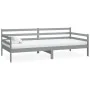 Sofa bed with solid pine wood mattress gray 90x200 cm by vidaXL, Beds and slatted bases - Ref: Foro24-3083581, Price: 225,98 ...