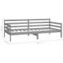 Sofa bed with solid pine wood mattress gray 90x200 cm by vidaXL, Beds and slatted bases - Ref: Foro24-3083581, Price: 238,26 ...