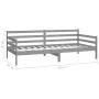 Sofa bed with solid pine wood mattress gray 90x200 cm by vidaXL, Beds and slatted bases - Ref: Foro24-3083581, Price: 225,98 ...