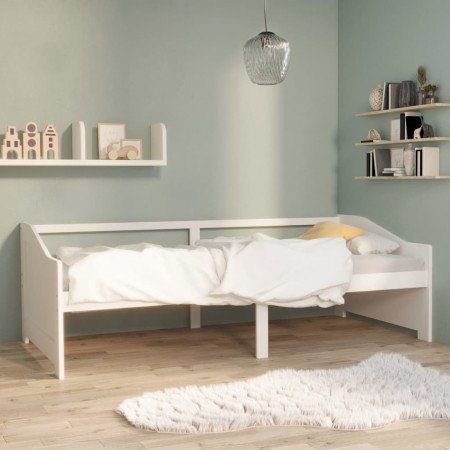 3-seater sofa bed in solid white pine wood 90x200 cm by vidaXL, Beds and slatted bases - Ref: Foro24-322165, Price: 87,95 €, ...