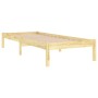 Solid pine wood bed frame 100x200 cm by vidaXL, Beds and slatted bases - Ref: Foro24-810007, Price: 59,11 €, Discount: %